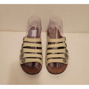 Women's Sandals Dansko Janie Size 36 US 6 Leather Slides Light Beige